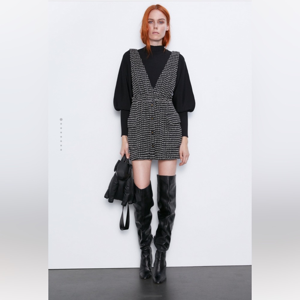 Zara Tweed Romper Jumpsuit